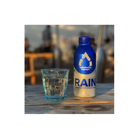 2-Pack Rain 16oz Aluminum Bottled Spring Water