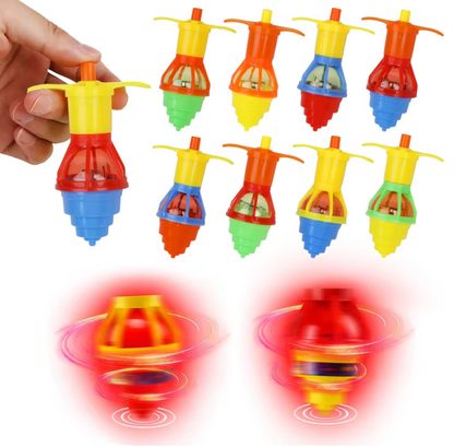 LED Light Up Spinning Top Toy Colorful Kids Fidget Toy, 2-Pack