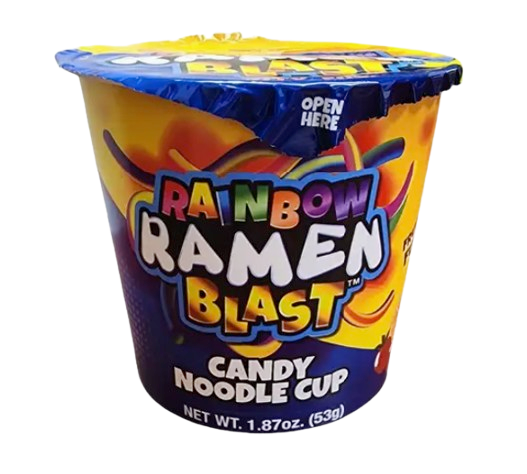 Rainbow Ramen Blast Candy Noodle Cup – 1.87 oz (53g)