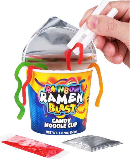 Rainbow Ramen Blast Candy Noodle Cup – 1.87 oz (53g)