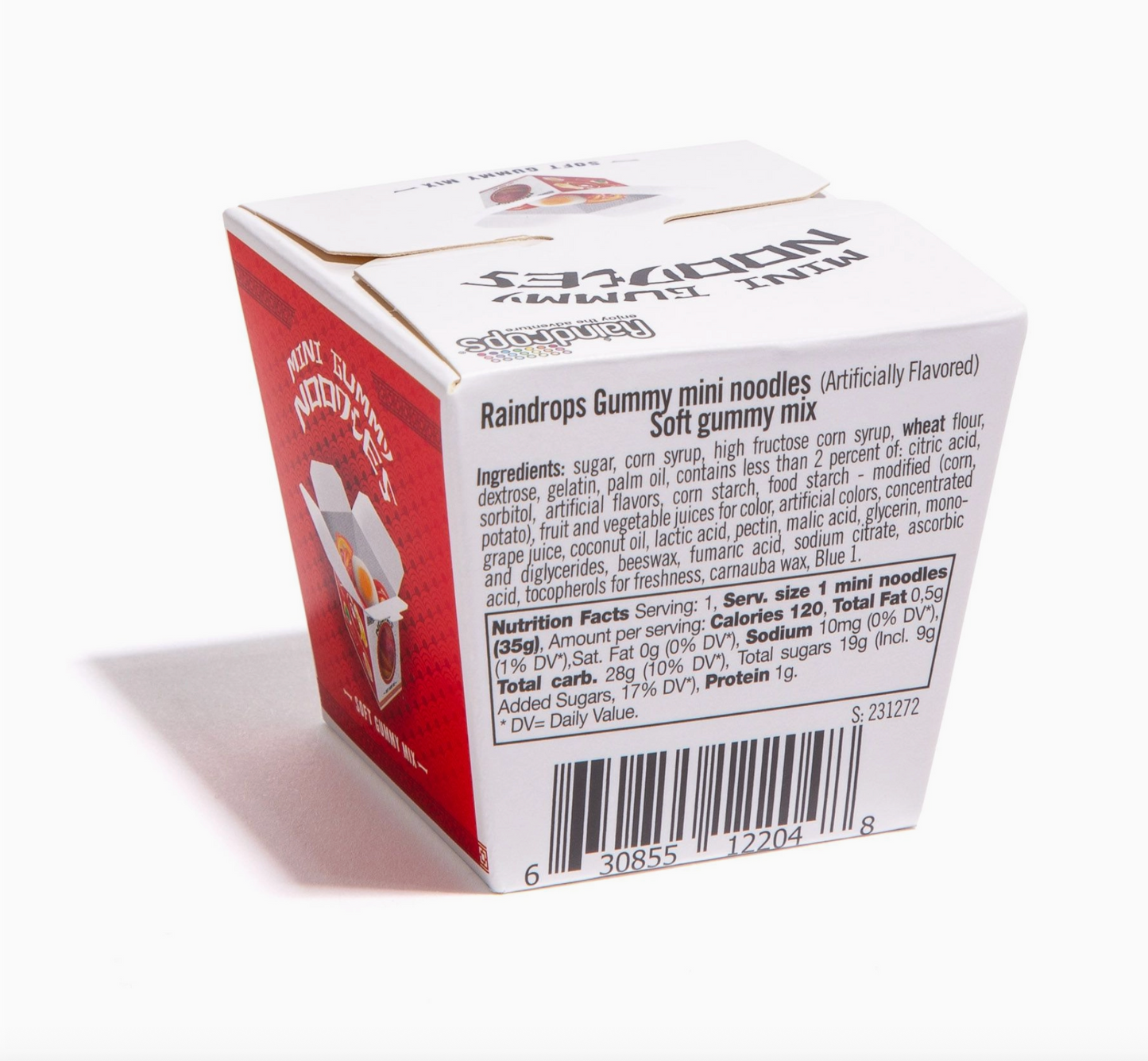 Raindrops Mini Gummi Noodles Soft Candy Mix 1.2oz 2-Pack