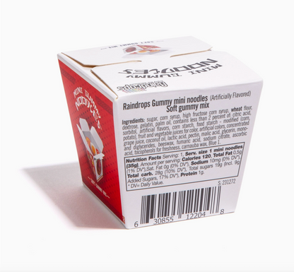 Raindrops Mini Gummi Noodles Soft Candy Mix 1.2oz 2-Pack