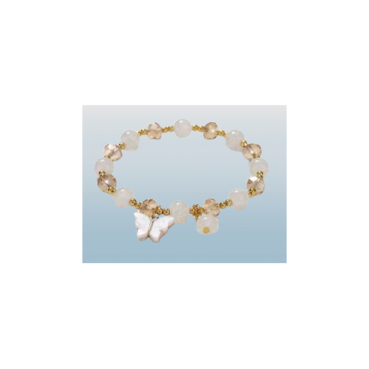Butterfly Charm Beaded Bracelet