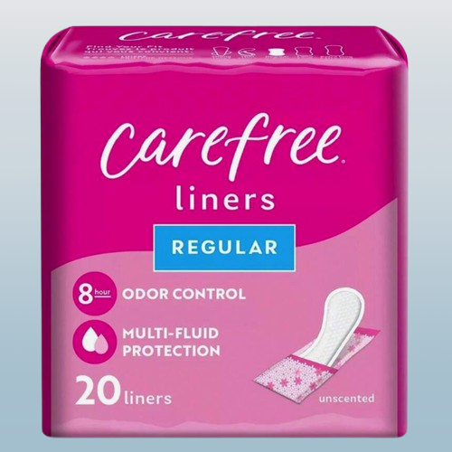 Carefree® Regular Unscented Panty Liners – 20 Count