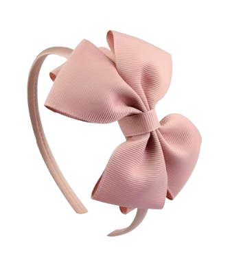 Kids Fabric Bow Headband – Assorted Color Options, Soft Elastic Hair Band