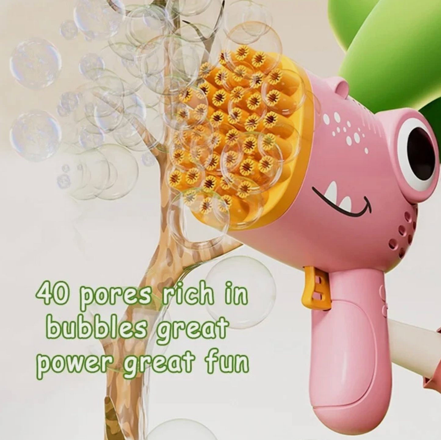 40-Hole Children’s Electric Bubble Gun Toy – Colorful Bubbles for Outdoor Fun