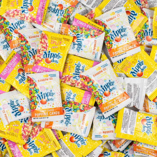 24-Pack Dippin’ Dots Popping Candy – Banana Split & Rainbow Ice