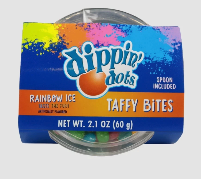 2-Pack Dippin’ Dots Taffy Bites Rainbow Ice Cup – 2.1 oz