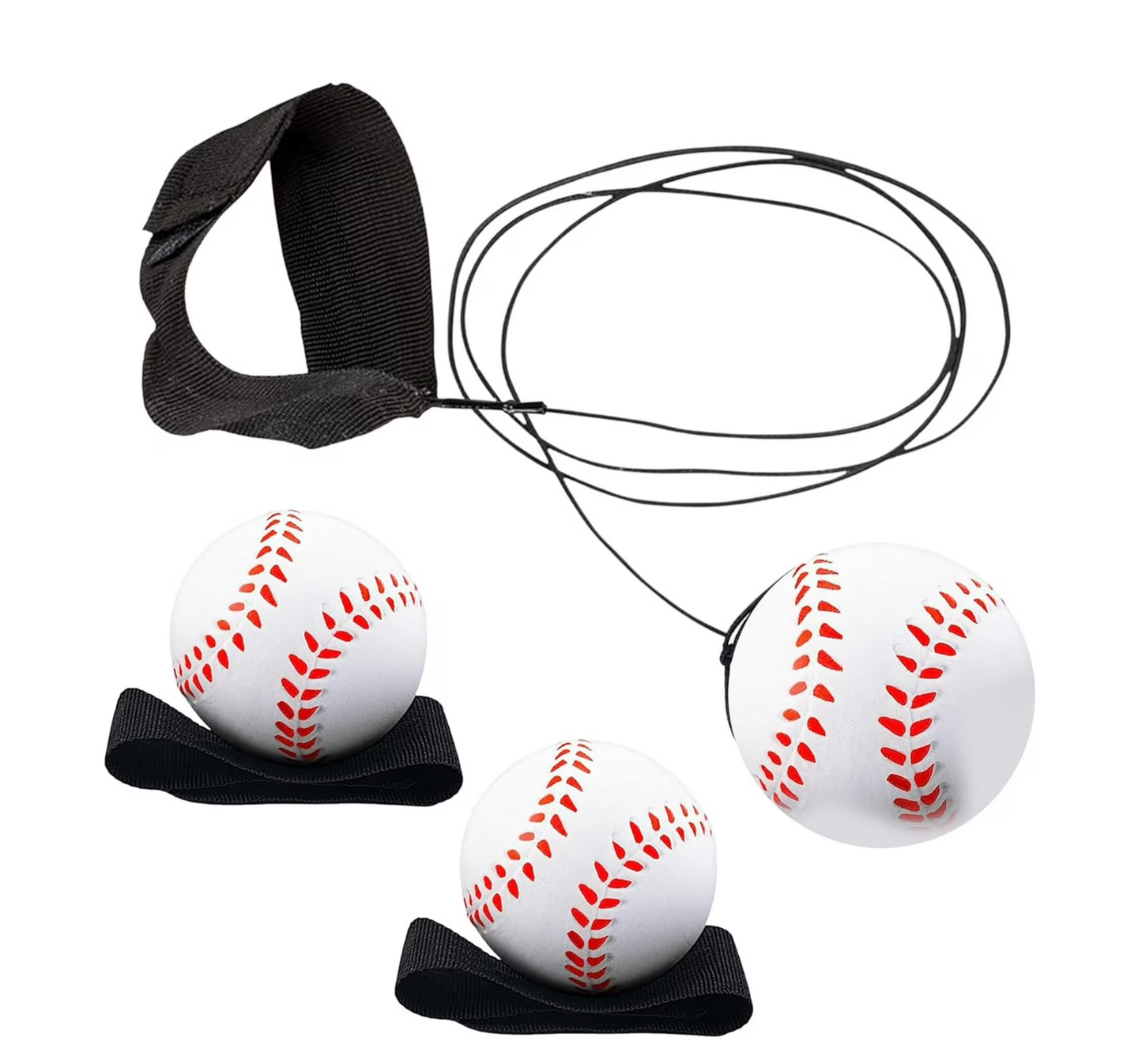 2.25" Sports Wrist Band Return Ball – Interactive Wrist Strap Toy for Kids (Baseball, Soccer, Basketball)
