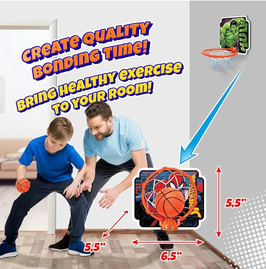 Marvel Ball Hoop Set Playset – 6.4" x 9"