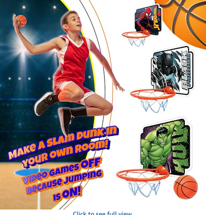 Marvel Ball Hoop Set Playset – 6.4" x 9"