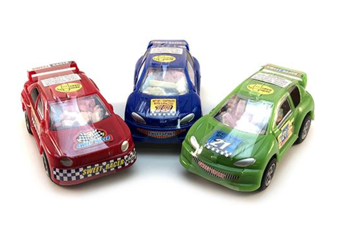 Sweet Racer™ Candy-Filled Toy Car – 0.42 oz Sweet Treat Inside - 3 Pack