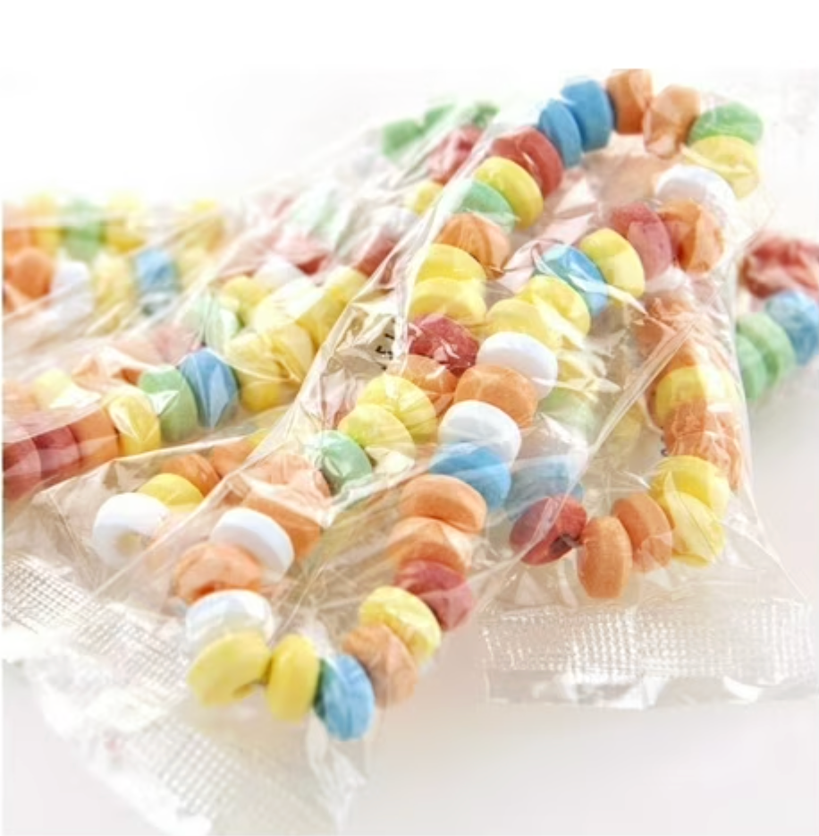 Candy Necklace – 10-Pack Assorted Fruity Candy Jewelry