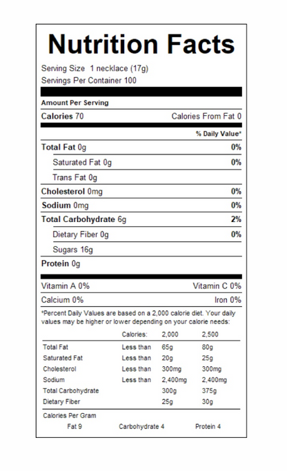 Candy Necklace – 10-Pack Assorted Fruity Candy Jewelry