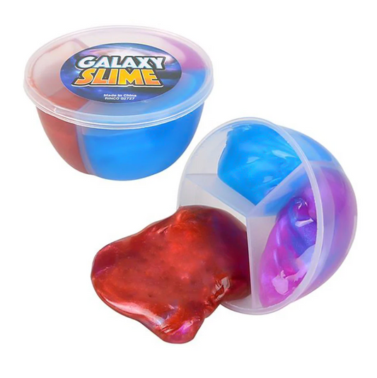 2.25" Galaxy Slime Tub – Triple-Color Metallic Slime Putty Tub, 2-Pack