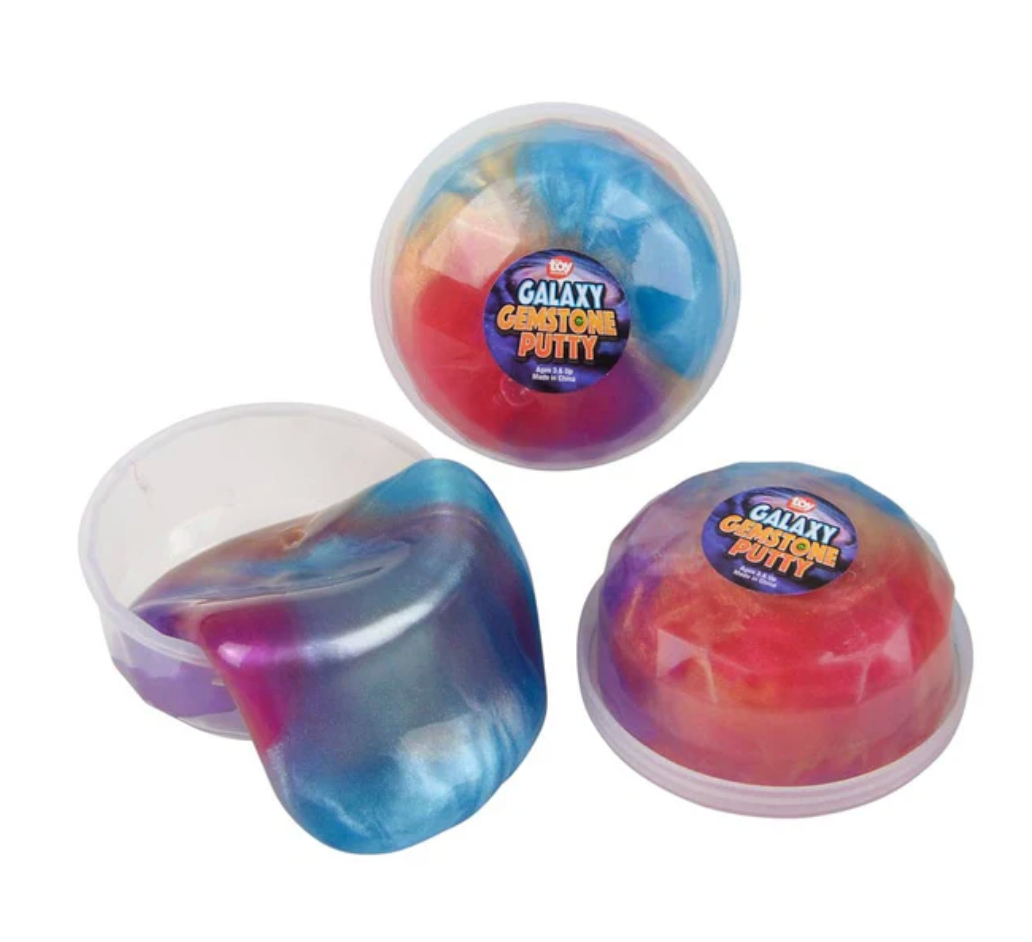 2.25" Galaxy Slime Tub – Triple-Color Metallic Slime Putty Tub, 2-Pack