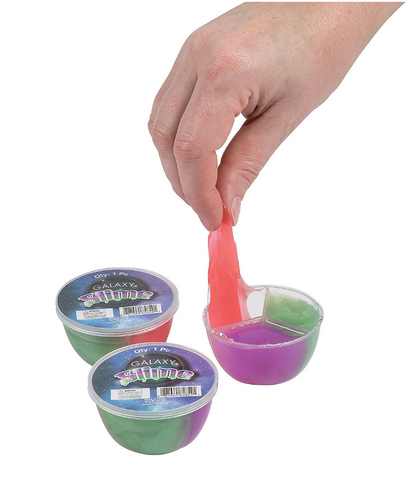 2.25" Galaxy Slime Tub – Triple-Color Metallic Slime Putty Tub, 2-Pack