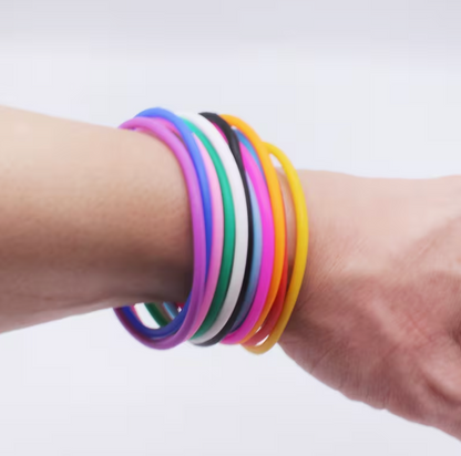 24pcs Jelly Bracelets – 7.5" Stretch Fashion Bands