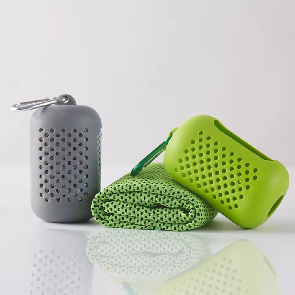 Quick-Dry Cooling Sport Towel with Ventilated Case, Absorbent Gym & Travel Towel