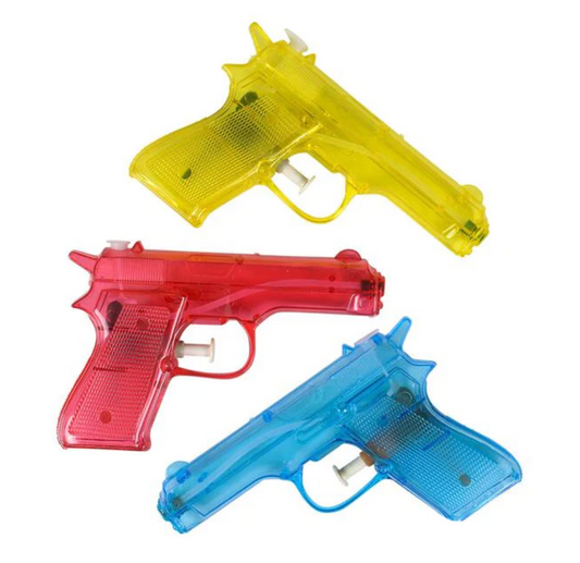 3-Pack Water Squirter Gun – 6" (Assorted Colors)