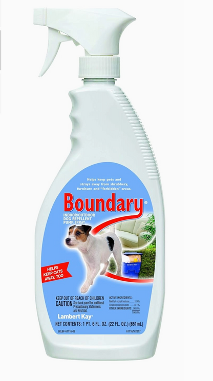Boundary Indoor/Outdoor Dog Repellent Pump Spray 22 oz