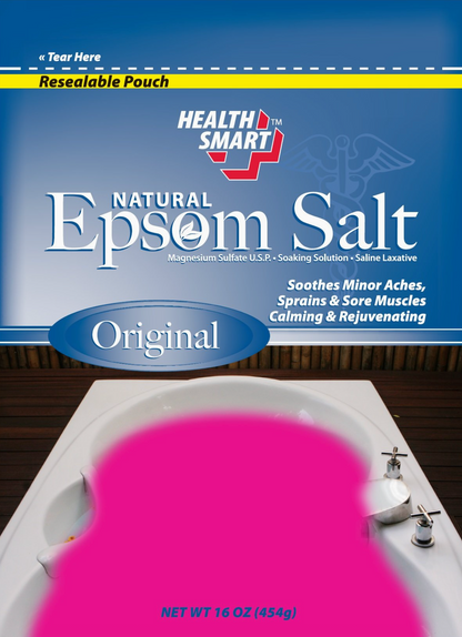 Health Smart Natural Epsom Salt Soaking Solution – Original, 16 oz