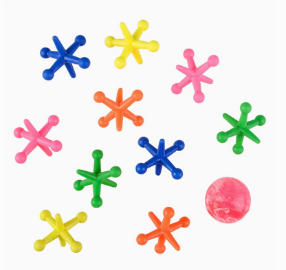 Big Neon Jacks Game Set 1.75" – Kids Classic Toy