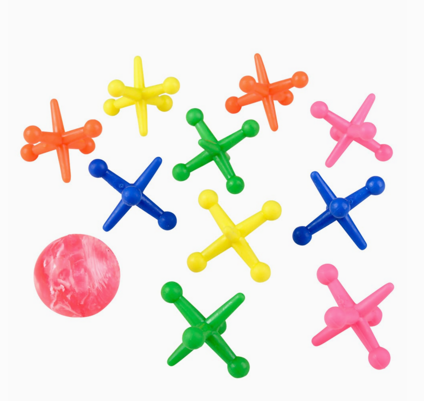 Big Neon Jacks Game Set 1.75" – Kids Classic Toy