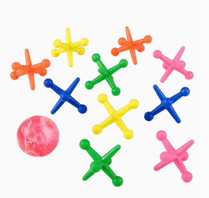 Big Neon Jacks Game Set 1.75" – Kids Classic Toy