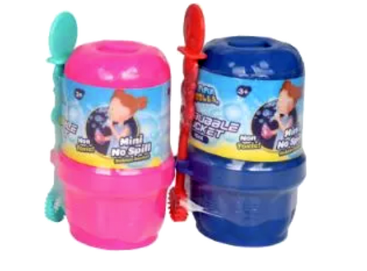 Wanna Bubble Mini Bucket Bubble Toy – 2 Pack No-Spill Bubble Set