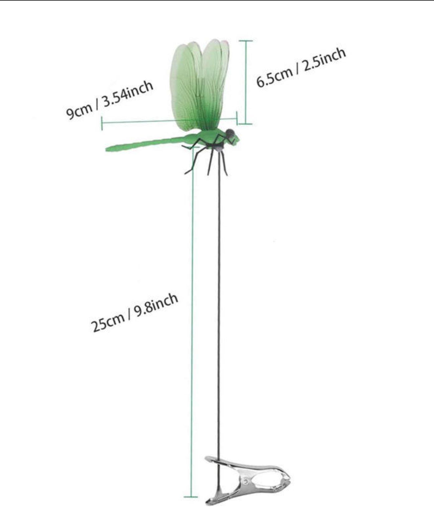 3D Artificial Dragonfly Hat & Garden Clips – Decorative Bug Repellent Dragonfly, 4-Pack