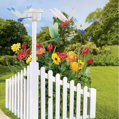 3D Artificial Dragonfly Hat & Garden Clips – Decorative Bug Repellent Dragonfly, 4-Pack