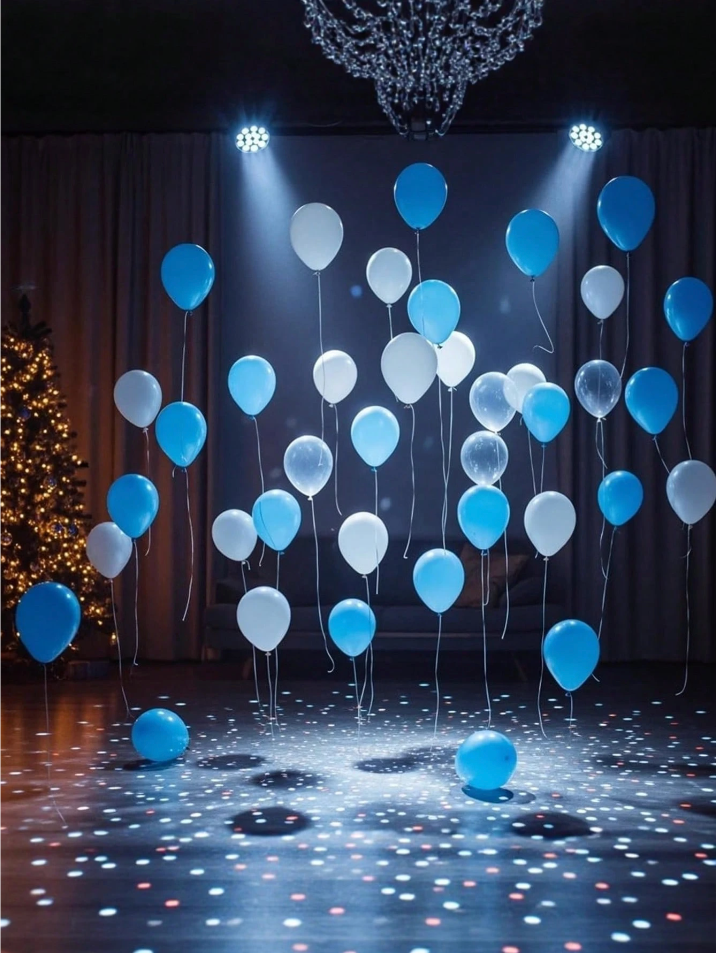 20PCS Blue & White Balloon Kit – 12 Inch Latex Party Balloons for Baby Shower, Birthday & Event Decorations