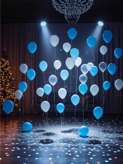 20PCS Blue & White Balloon Kit – 12 Inch Latex Party Balloons for Baby Shower, Birthday & Event Decorations