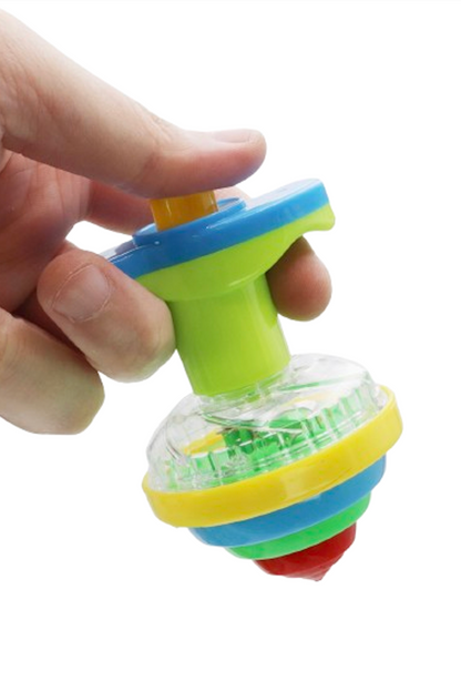 LED Light Up Spinning Top Toy Colorful Kids Fidget Toy, 2-Pack