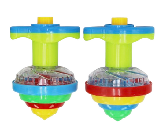 LED Light Up Spinning Top Toy Colorful Kids Fidget Toy, 2-Pack