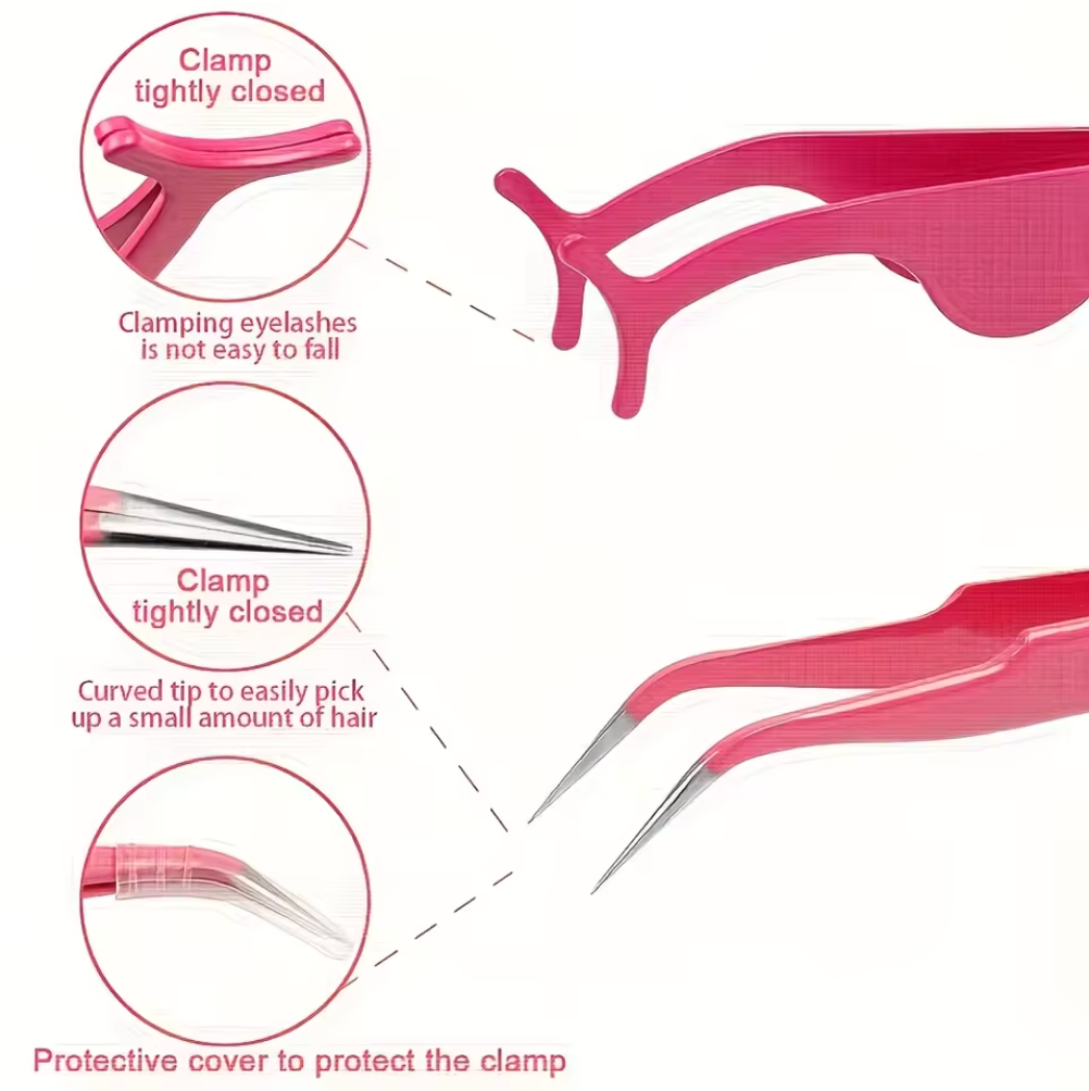 Eyelash Applicator Tool Set (2 Piece) – Precision Lash Tweezers