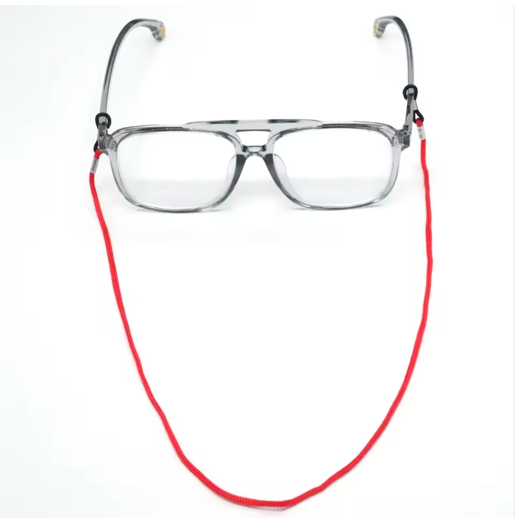 PU Leather Eyeglass & Face Mask Lanyard Set – Adjustable Glasses Holder Neck Strap, 2-Pack (Black & White)