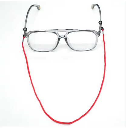 PU Leather Eyeglass & Face Mask Lanyard Set – Adjustable Glasses Holder Neck Strap, 2-Pack (Black & White)