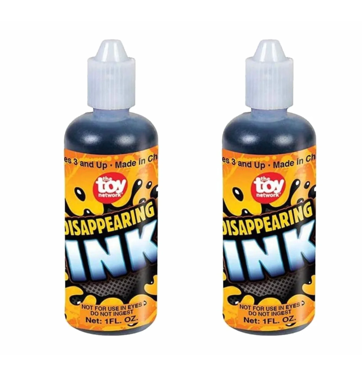 2 Bottles of Magic Disappearing Ink 1oz Bottle Novelty Party Gag Prank Joke Fun