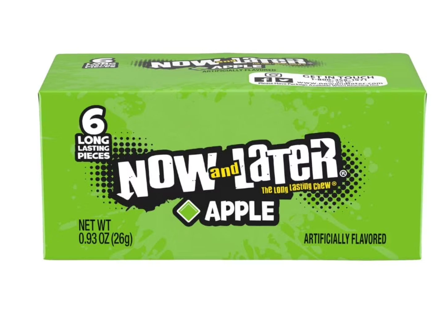 Now and Later Assorted Fruit Chewy Candy Bars 24 Count Variety Pack