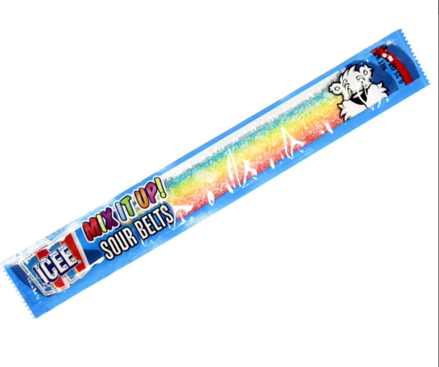 ICEE Mix It Up Sour Belts Candy – 20 Count Rainbow Sour Belts (0.35oz)