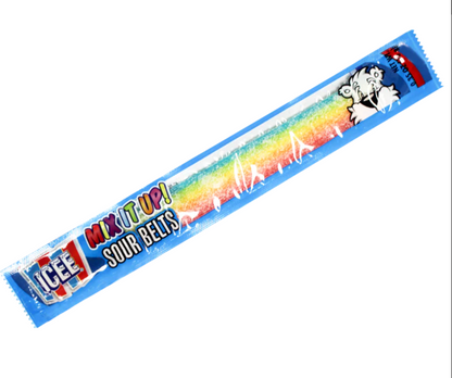 ICEE Mix It Up Sour Belts Candy – 20 Count Rainbow Sour Belts (0.35oz)