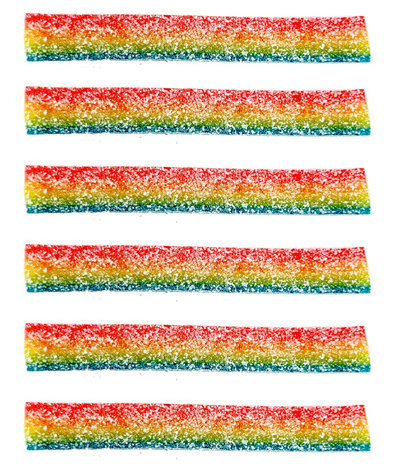 ICEE Mix It Up Sour Belts Candy – 20 Count Rainbow Sour Belts (0.35oz)