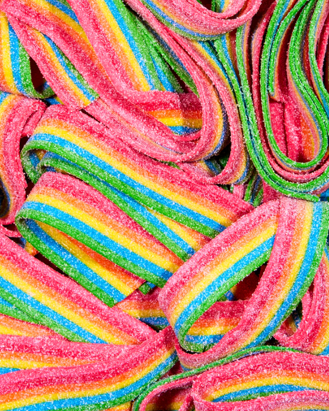 ICEE Mix It Up Sour Belts Candy – 20 Count Rainbow Sour Belts (0.35oz)