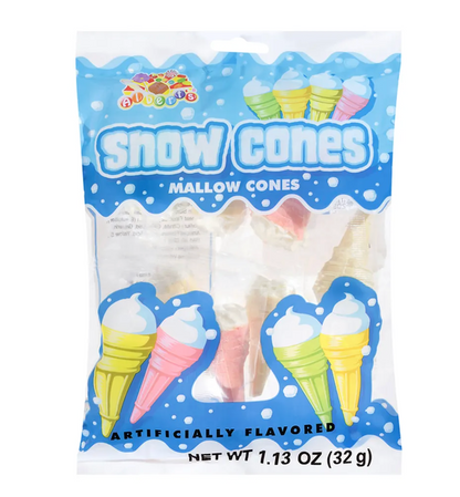 Albert's Snow Cones Mallow Cones Candy, 1.13 oz Bags, 3-Pack