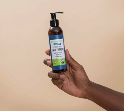 Sky Organics For Men Everyday Face Wash with Aloe Vera & Vitamin E, Sandalwood Scent, 6 fl oz