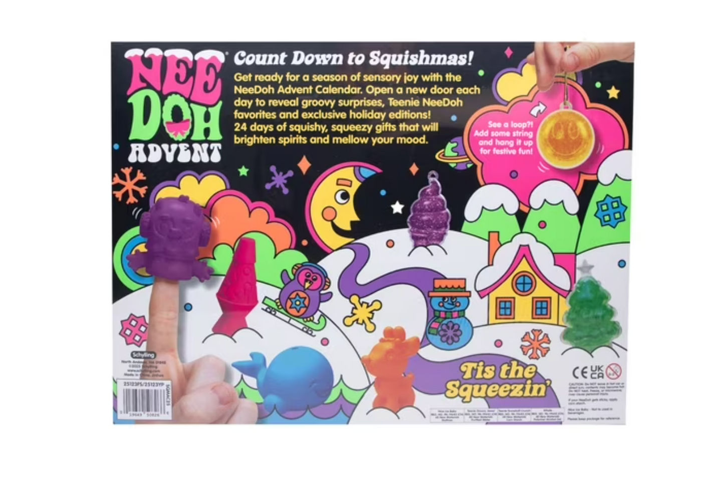 Nee Doh Advent Calendar – 24-Piece Blind Box Squishy Fidget Toy Set for Stress Relief