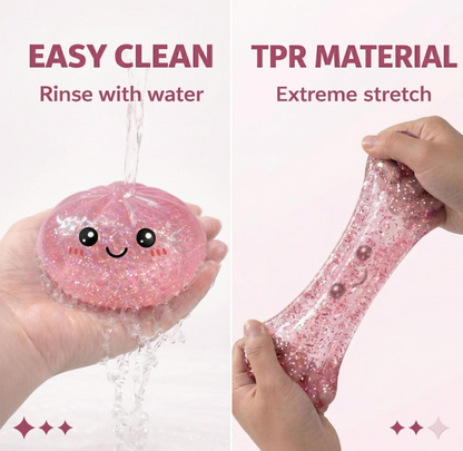 Glitter Squishy Dumpling Blind Box Stress Relief Toy – Quick-Rebound Sensory Squeeze Ball