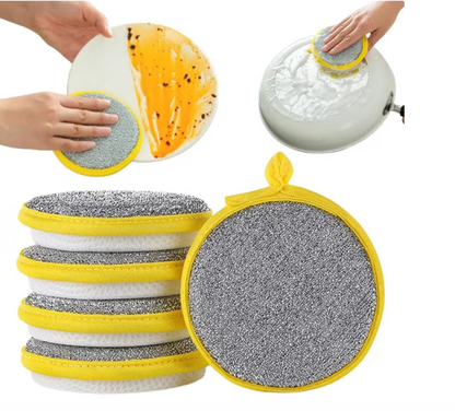Double-Sided Kitchen Dishwashing Scrubber Sponges – Non-Scratch Cleaning Pads – 10-Pack